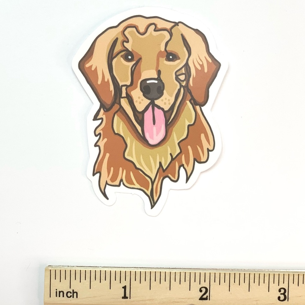 Golden Retriever Vinyl Sticker - Picture 2 of 2